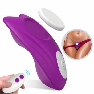 Vibrateur clitoris et point G pour placer dans culotte avec télécommande violet - ARMONY