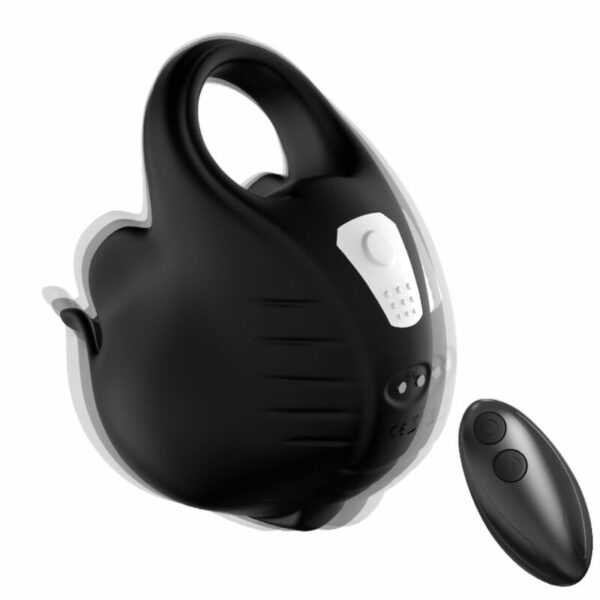 Anneau vibrateur pour couple noir Cupping Anillo avec télécommande - ARMONY