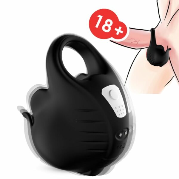 Anneau vibrateur pour couple noir Cupping Anillo avec télécommande - ARMONY