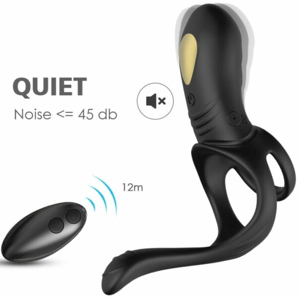 Anneau vibrateur pour couple noir Joy Jumper avec télécommande - ARMONY