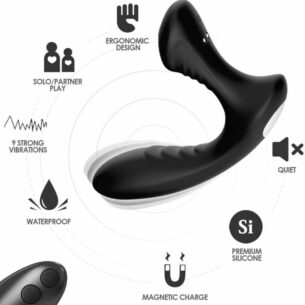 Vibrateur anal et de prostate avec télécommande noir - ARMONY