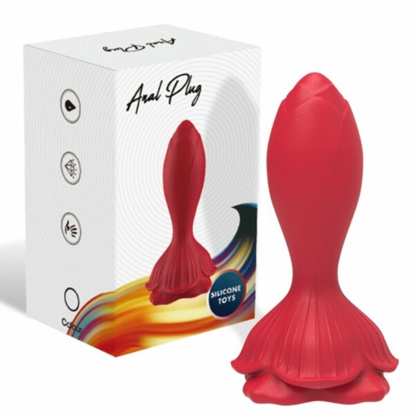 Plug anal vibrant belle forme avec télécommande rouge - ARMONY