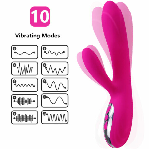 Vibromasseur Rabbit Flexible effet chaleur fuchsia - ARMONY