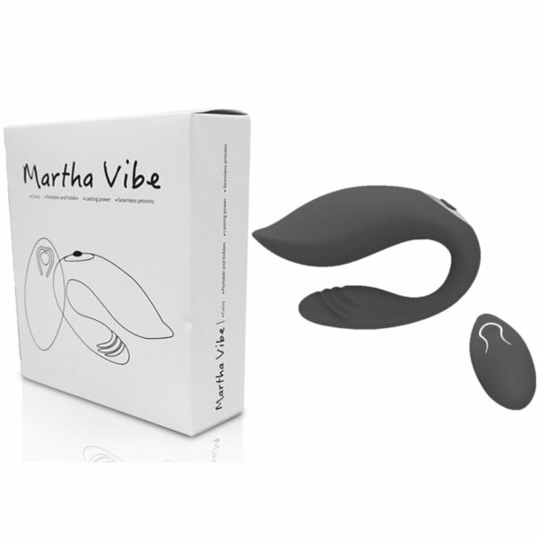 Vibromasseur pour couple Martha noir avec télécommande - ARMONY