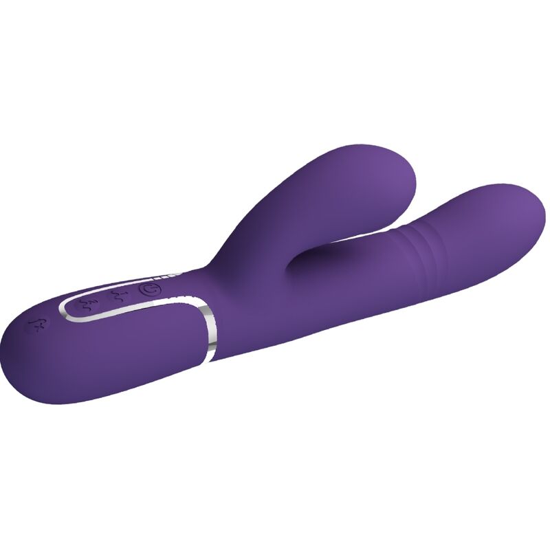 Vibromasseur Rabbit 7 fonctions de vibration violet - PRETTY LOVE