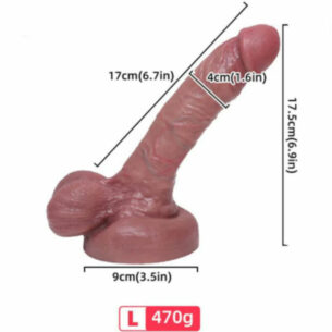 Gode réaliste en silicone liquide 17 cm - ARMONY