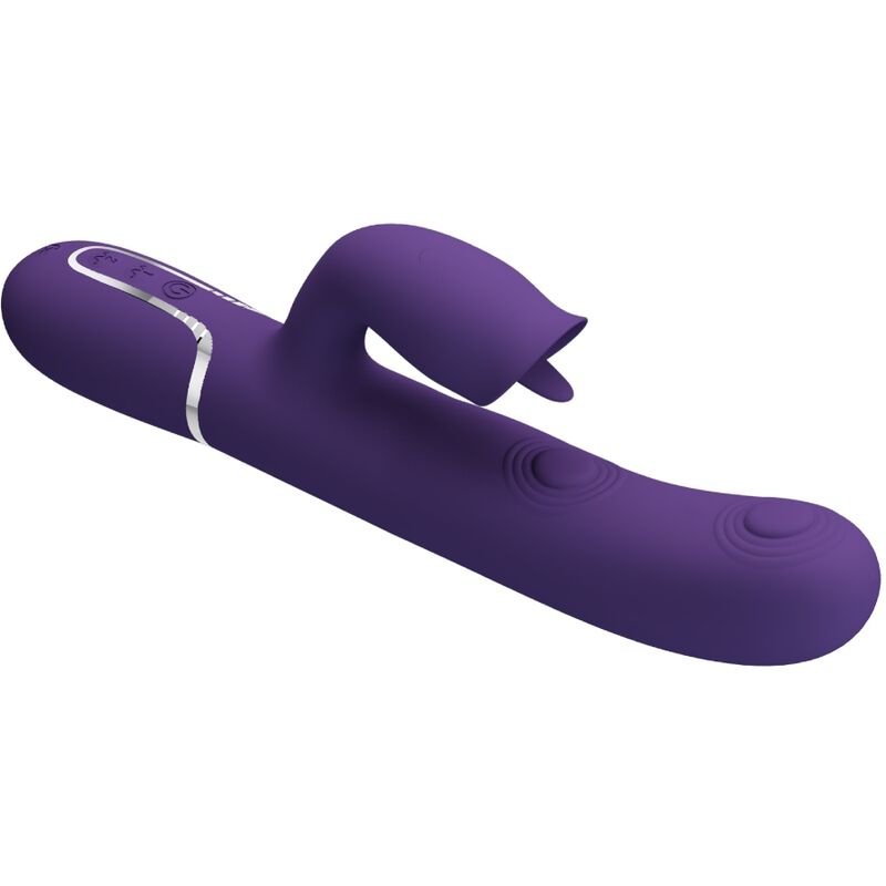 Vibromasseur Rabbit 7 modes de léchage violet - PRETTY LOVE