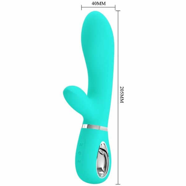 Sextoy clitoris et point G multifonction G-Spot Thomas vert aqua  - PRETTY LOVE