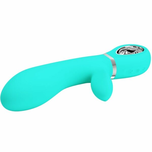 Sextoy clitoris et point G multifonction G-Spot Thomas vert aqua  - PRETTY LOVE