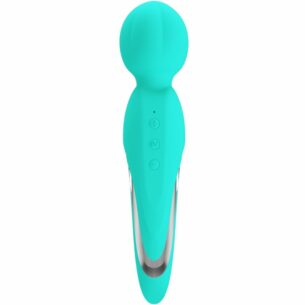 Stimulateur Wand 7 modes de vibrations vert aqua - PRETTY LOVE