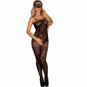 Bodystocking noir LC XG051 taille unique S/L 36/40 – LIVCO CORSETTI