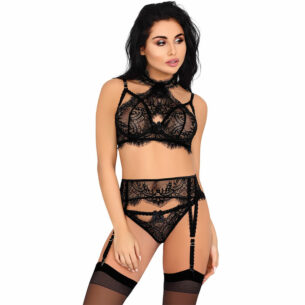 Ensemble 3 pièces noir LC 90526 taille de S à XL – LIVCO CORSETTI