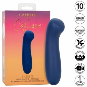 Vibromasseur cashmere Satin bleu - CALIFORNIA EXOTICS