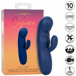 Vibromasseur cashmere Duo soir bleu - CALIFORNIA EXOTICS