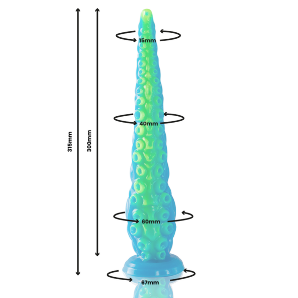 Gode Tentacule mince fluorescent Scylla grande taille - EPIC