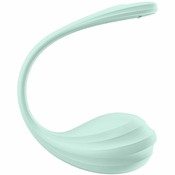 Stimulateur point G connecté Smooth Petal vert d'eau - SATISFYER