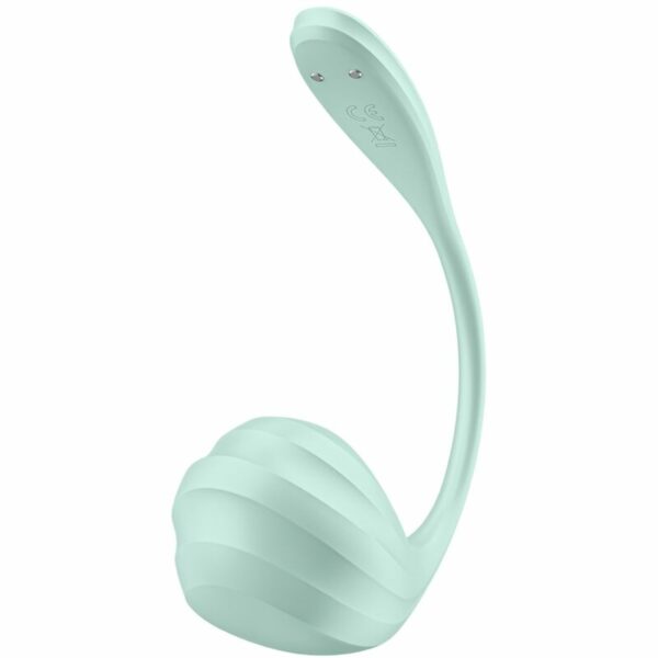 Stimulateur point G connecté Smooth Petal vert d'eau - SATISFYER