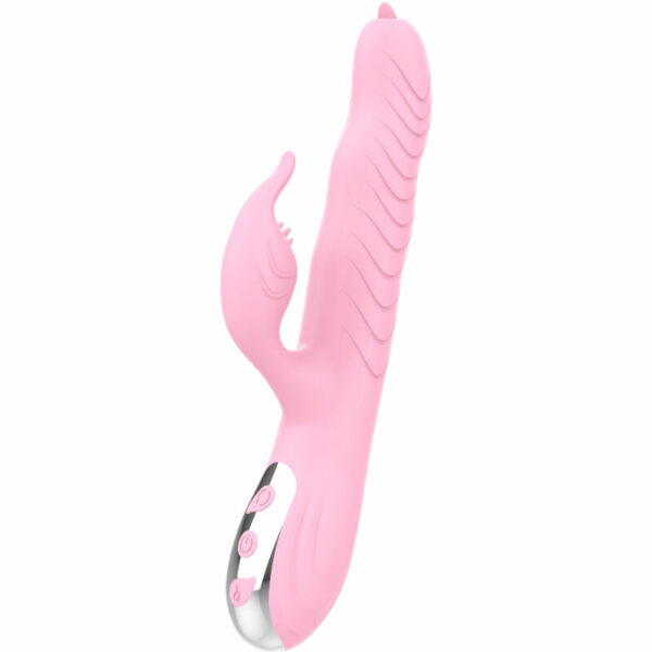 Vibromasseur Rabbit Marcia double langue chauffante rose - ARMONY