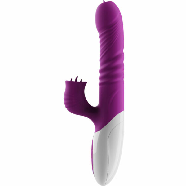 Vibromasseur Rabbit avec double langue effet chaleur violet - ARMONY