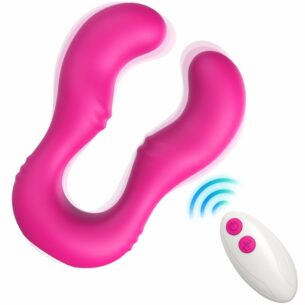 Vibromasseur Seraph double plaisir avec télécommande fuchsia - ARMONY