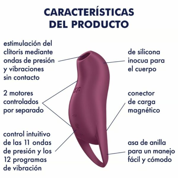 Stimulateur de clitoris Pocket Pro 1 grenat - SATISFYER