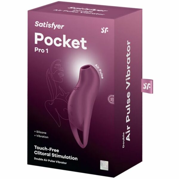 Stimulateur de clitoris Pocket Pro 1 grenat - SATISFYER