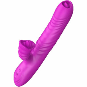 Vibromasseur Rabbit Angelia avec double langue chauffante violet - ARMONY