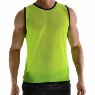 For men, Débardeur coupe sportive vert taille de S à XL – MACHO