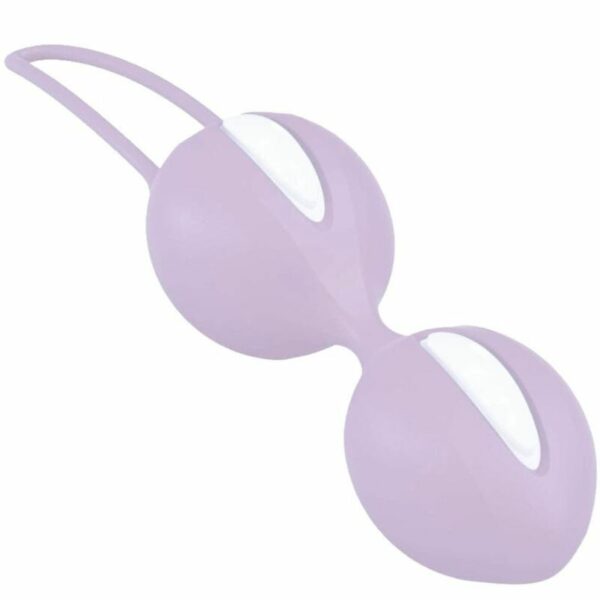 Boules de Kegel Smartball Duo blanche et lila - FUN FACTORY