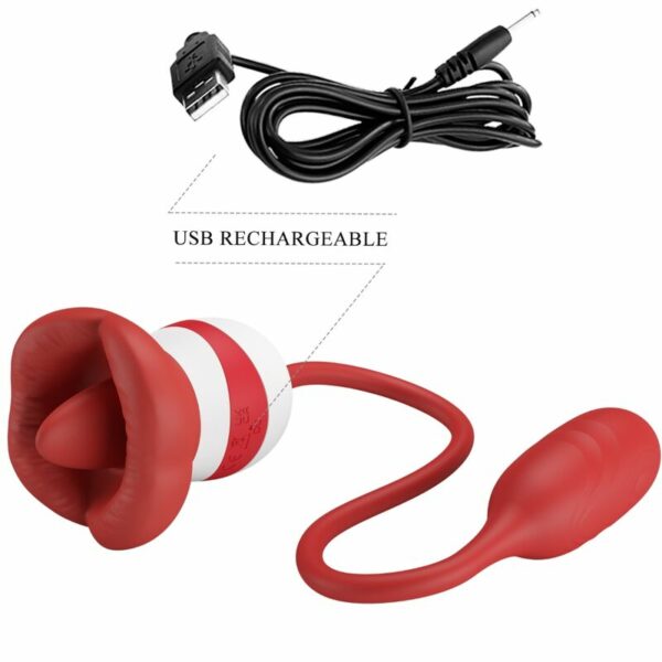 Stimulateur clitoris forme bouche rouge - BAILE