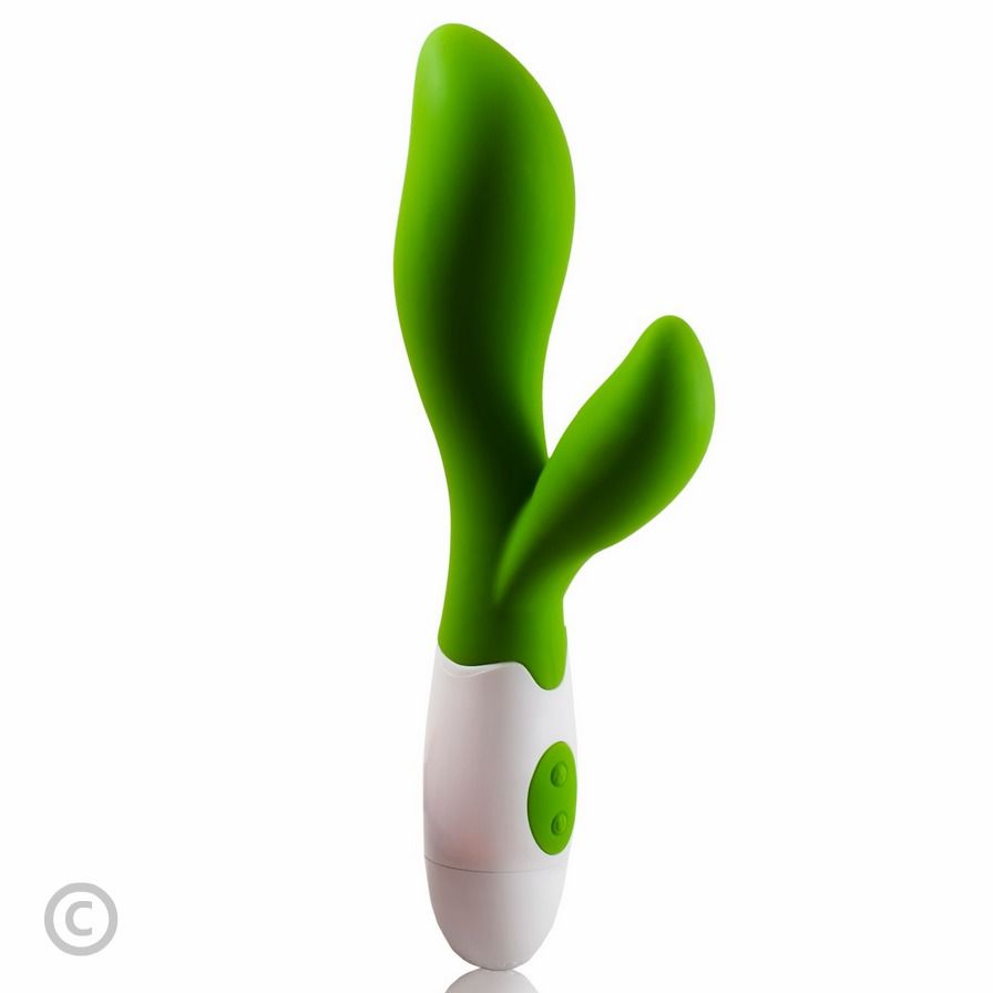 Vibromasseur Rabbit Owen à 30 modes de vibrations vert et blanc – PRETTY LOVE