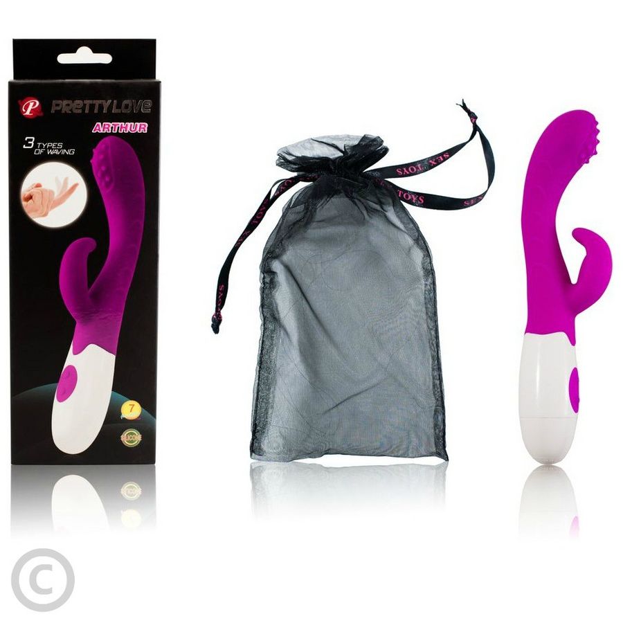 Vibromasseur Rabbit Arthur à 7 modes de vibrations violet et blanc – PRETTY LOVE