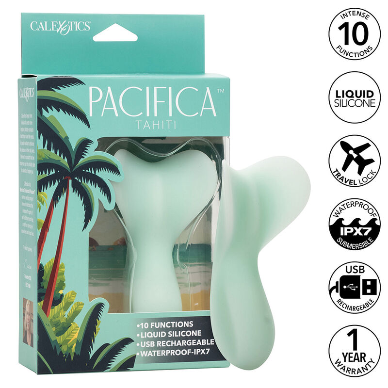 Stimulateur clitoris Pacifica Tahiti vert - CALIFORNIA EXOTICS