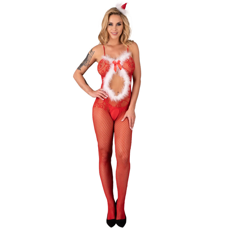 Bodystocking de Noël LC 17178 taille unique - LIVCO CORSETTI