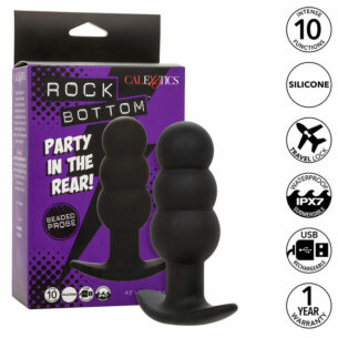 Plug anal vibrant Rock Bottom Perlé noir - CALIFORNIA EXOTICS