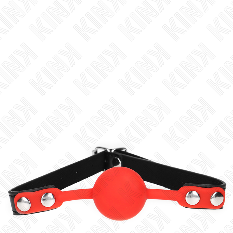 Bâillon avec boule silicone rouge - KINK