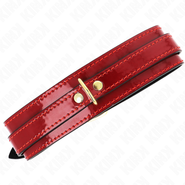 Collier rouge ajustable de 29 à 42 cm et largeur 4 cm - KINK