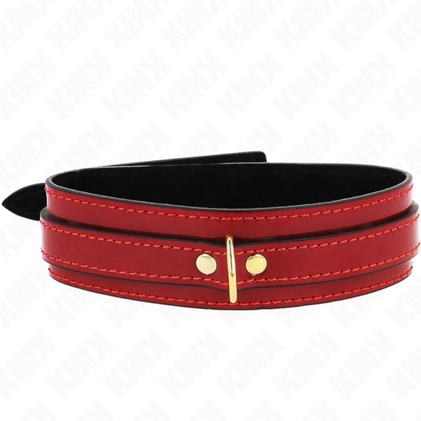 Collier rouge ajustable de 29 à 42 cm et largeur 4 cm - KINK