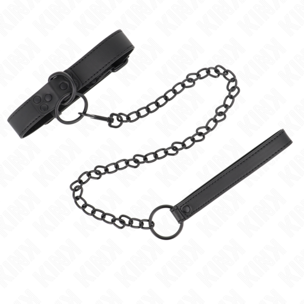 Collier ajustable avec laisse foncée - KINK