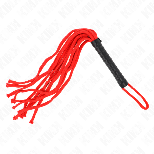 Fouet en corde rouge 56 cm - KINK