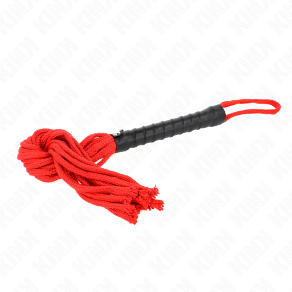 Fouet en corde rouge 56 cm - KINK