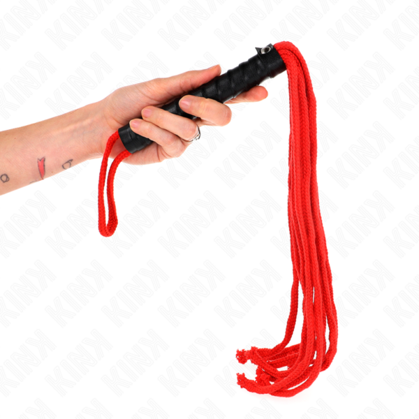 Fouet en corde rouge 56 cm - KINK