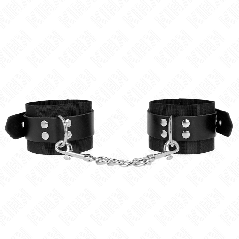 Menottes en nylon noir avec ceinture noire - KINK