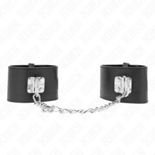 Menottes fixes et fermeture par cadenas noir - KINK