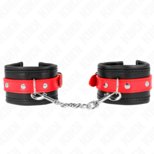 Menottes appui-poignets avec ceinture rouge ajustable - KINK