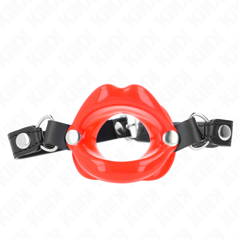 Bâillon forme bouche rouge ajustable - KINK