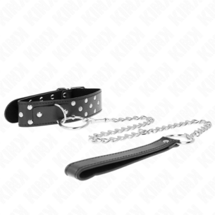 Collier avec rivets et anneau noir - KINK