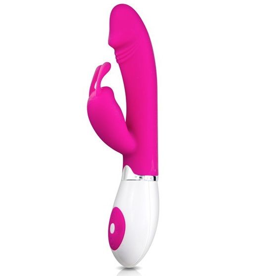 Vibromasseur Rabbit Gene à 30 modes de vibrations rose et blanc – PRETTY LOVE