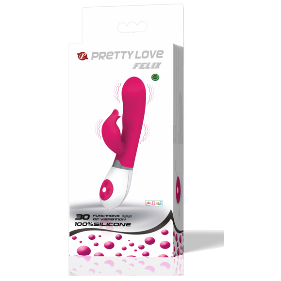 Vibromasseur Rabbit Félix à 30 modes de vibrations violet et blanc – PRETTY LOVE