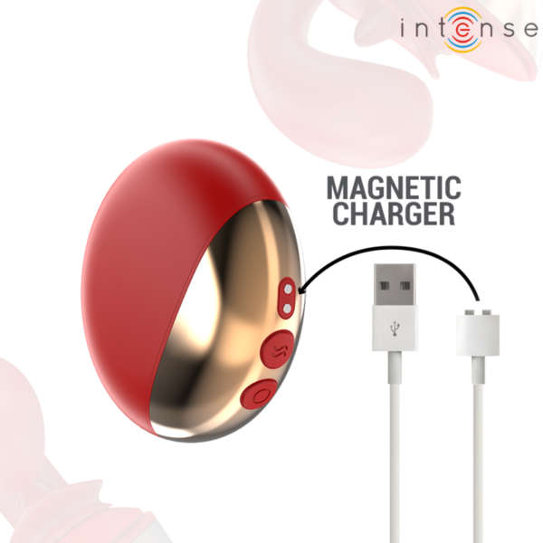 INTENSE - VIBRATEUR  STIMULATEUR MARIAH EN FORME DE U 10 VIBRATIONS ROUGE